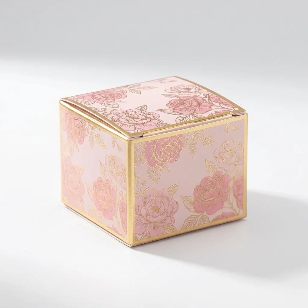 Custom tuck-end product box with full color printing for retail cosmetics packaging